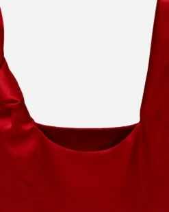 Nanushka Jen Knotted - Slip Satin Clutch Bag With Knot Detailing - Red -Nanushka Wear Shop NW24SSBG03622JEN KNOTTED RED SATIN 06