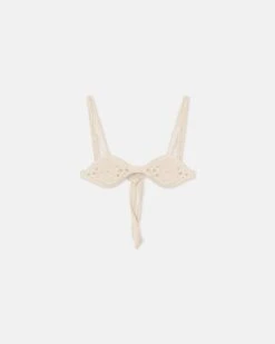 Nanushka Ellison - Crochet Bra - Off White -Nanushka Wear Shop NW24SSBI00100 ELLISON OFF WHITE CROCHET M L 2