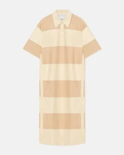 Nanushka Robbie - Okobor™ Alt-Leather Maxi Dress - Eggshell/Vanilla 11 Nanushka Robbie - Okobor™ Alt-Leather Maxi Dress - Eggshell/Vanilla -Nanushka Wear Shop NW24SSDR03111 ROBBIE EGGSHELL VANILLA ALT LEATHER PATCHWORK