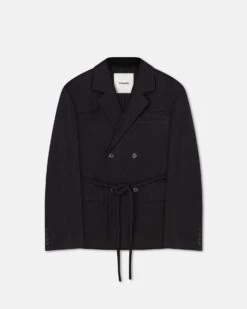 Nanushka Julienne - Washed-Canvas Blazer - Black 11 Nanushka Julienne - Washed-Canvas Blazer - Black -Nanushka Wear Shop NW24SSJK00699 JULIENNE BLACK WASHED CANVAS