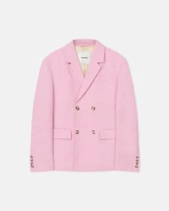 Nanushka Luxton - Silk Viscose Tweed Blazer - Orchid -Nanushka Wear Shop NW24SSJK01935 LUXTON ORCHID SILK VISCOSE TWEED