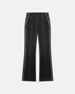 Nanushka Manola - Okobor™ Alt-Leather Pants - Black -Nanushka Wear Shop NW24SSPA01899 MANOLA BLACK OKOBOR RAFFIA STITCH