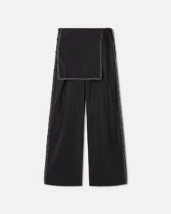 Nanushka Evea - Glass Poplin Pants - Black -Nanushka Wear Shop NW24SSPA02899 EVEA BLACK GLASS POPLIN