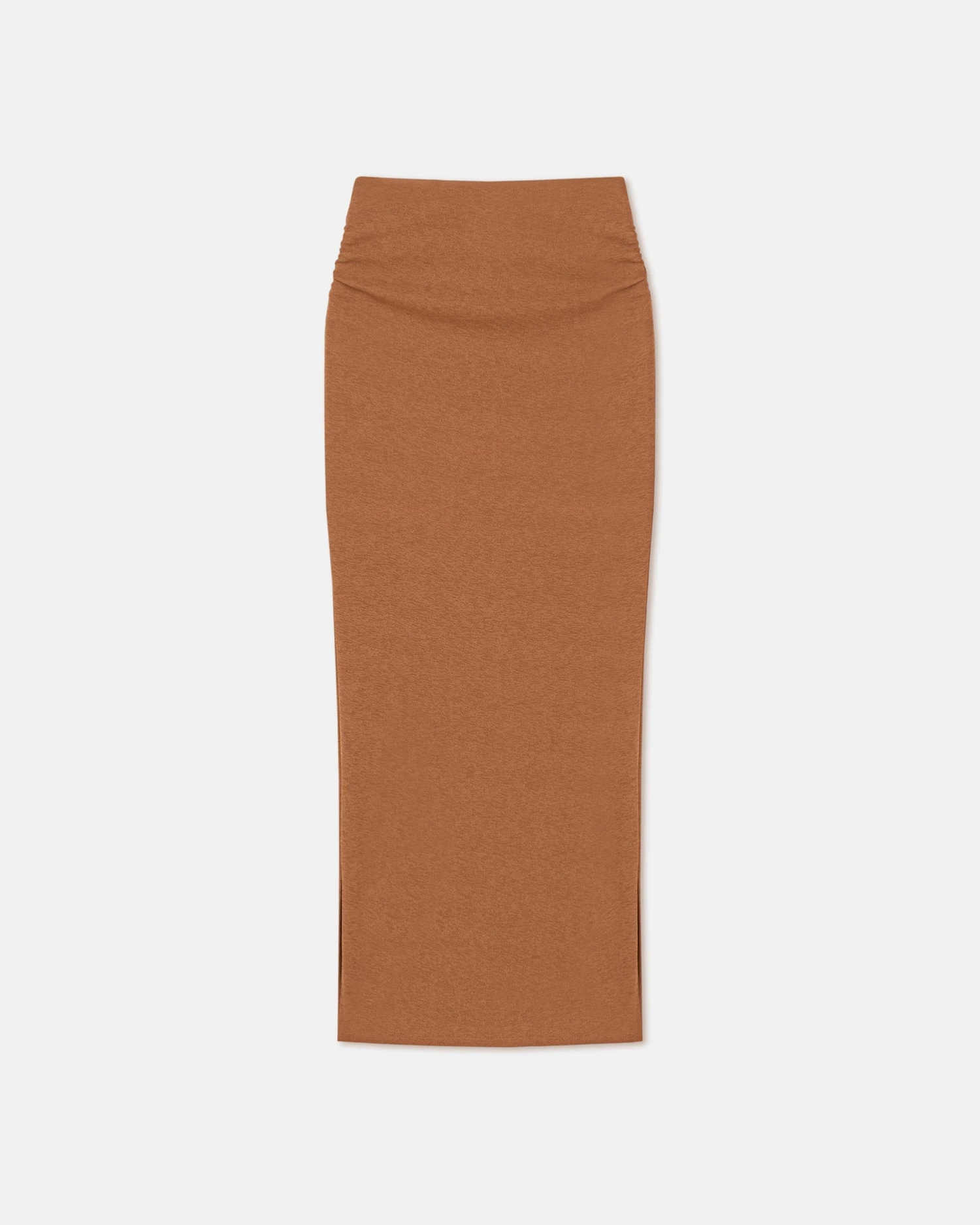 Nanushka Norine - Ruched Mesh-Jersey Midi Skirt - Caramel 7 Nanushka Norine - Ruched Mesh-Jersey Midi Skirt - Caramel - Image 5