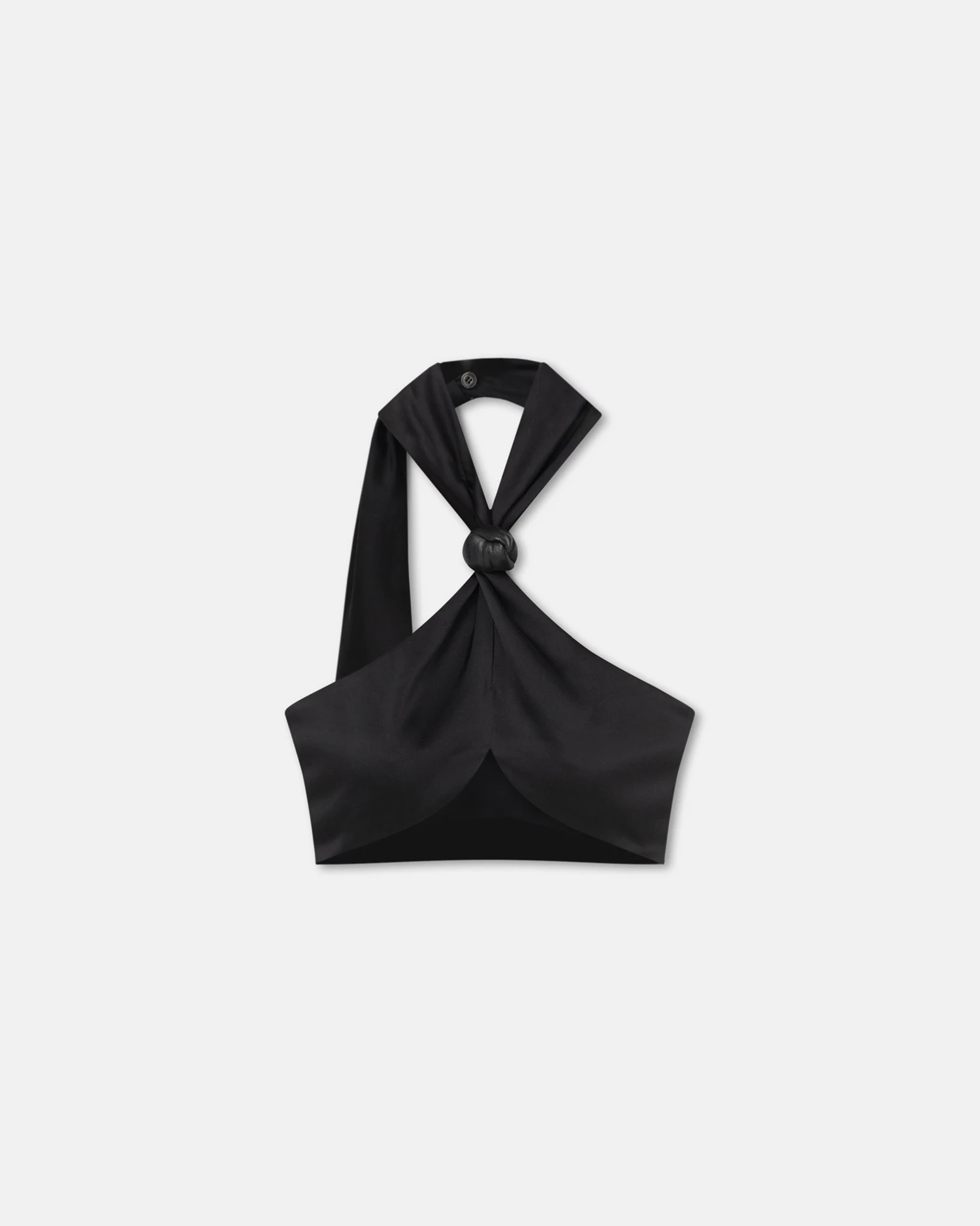 Nanushka Maru - Knotted Slip Satin Bralette - Black 7 Nanushka Maru - Knotted Slip Satin Bralette - Black - Image 5
