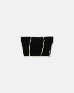 Nanushka Luisa - Patchwork Mesh-Jersey Tube Top - Black/White Wax 11 Nanushka Luisa - Patchwork Mesh-Jersey Tube Top - Black/White Wax -Nanushka Wear Shop NW24SSTP05499 LUISA BLACK WHITE WAX MESH JERSEY PATCHWORK