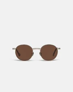 Nanushka Pola - Metal Round-Frame Sunglasses - Gold