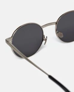 Nanushka Pola - Metal Round-Frame Sunglasses - Silver -Nanushka Wear Shop POLA SILVER METAL 03