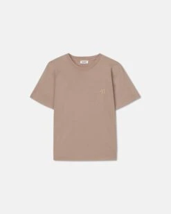 Nanushka Reece - Organically Grown Cotton T-Shirt - Nut