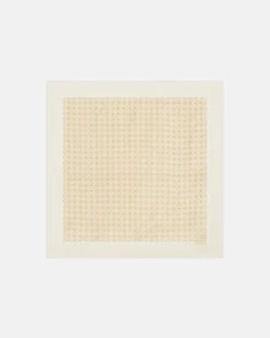 Nanushka Shoul - Printed Silk Scarf - Creme Monogram