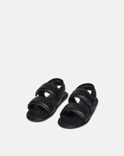 Nanushka Tarrus - Rounded Toe Padded Flat Sandals - Black -Nanushka Wear Shop TARRUS BLACK NAPPA 02 874db126 847c 45bb 985f 63ad753d63f2