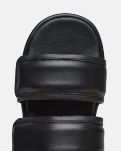 Nanushka Tarrus Mens - Rounded Toe Padded Flat Sandals - Black -Nanushka Wear Shop TARRUS BLACK NAPPA 05 9abbdc2d a697 46e7 9669 740748daacb5