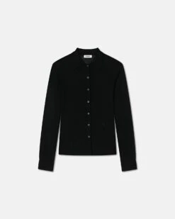 Nanushka Thalia - Superfine Merino Cardigan - Black -Nanushka Wear Shop THALIA BLACK SUPERFINE MERINO 01 8b24bd7a 8080 46a6 abbd 68fd795b2711