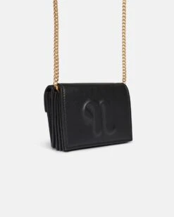 Nanushka The Concertina Mini - Card Holder With Chain - Black -Nanushka Wear Shop THECONCERTINAMINI BLACK VEGANNAPPA 03