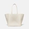 Nanushka The Origami Tote - Alt-Nappa Crochet Tote - Off White/Creme -Nanushka Wear Shop THEORIGAMITOTE OFFWHITE CREME VEGANNAPPAPATCHWORK 03