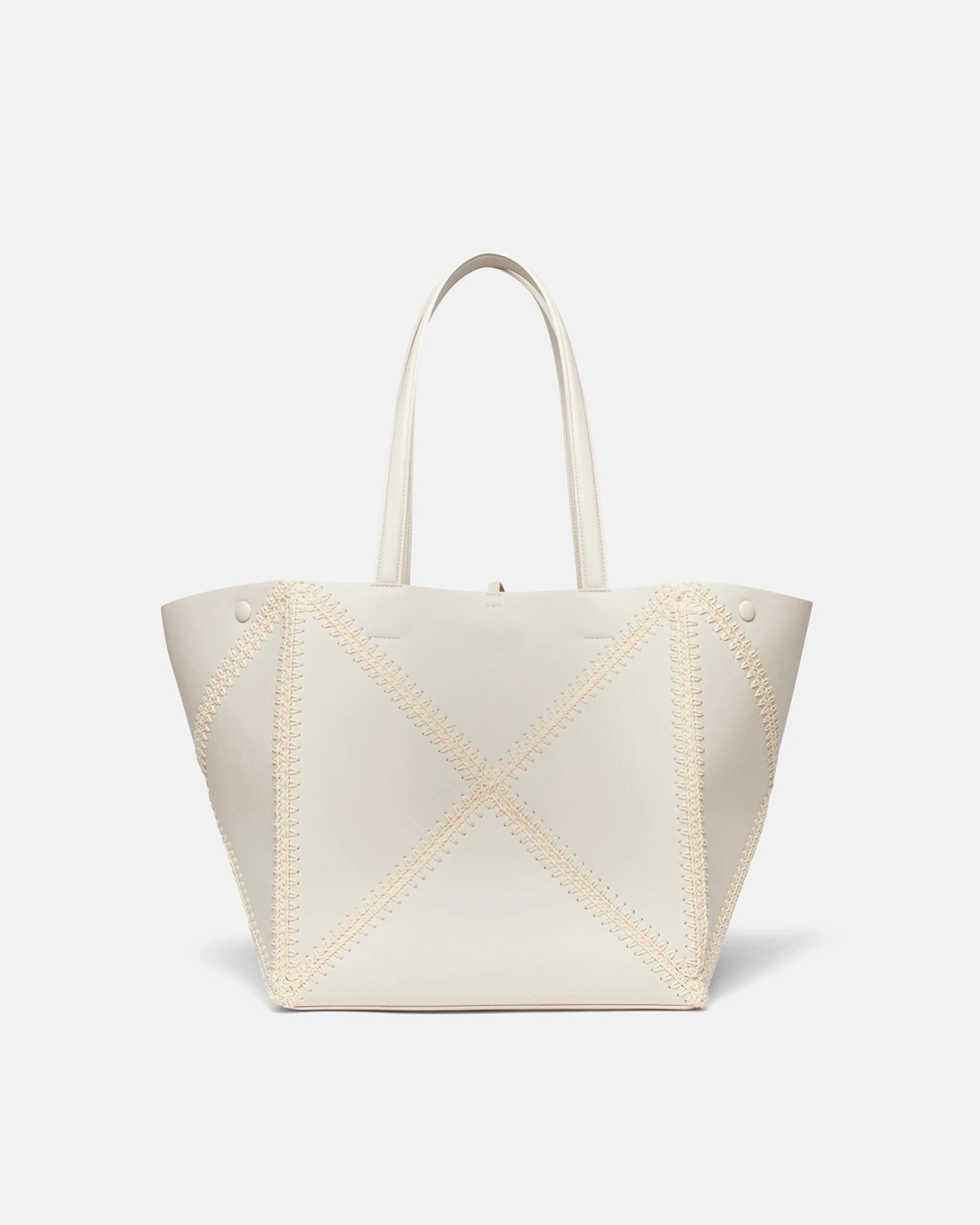 Nanushka The Origami Tote - Alt-Nappa Crochet Tote - Off White/Creme 3 Nanushka The Origami Tote - Alt-Nappa Crochet Tote - Off White/Creme