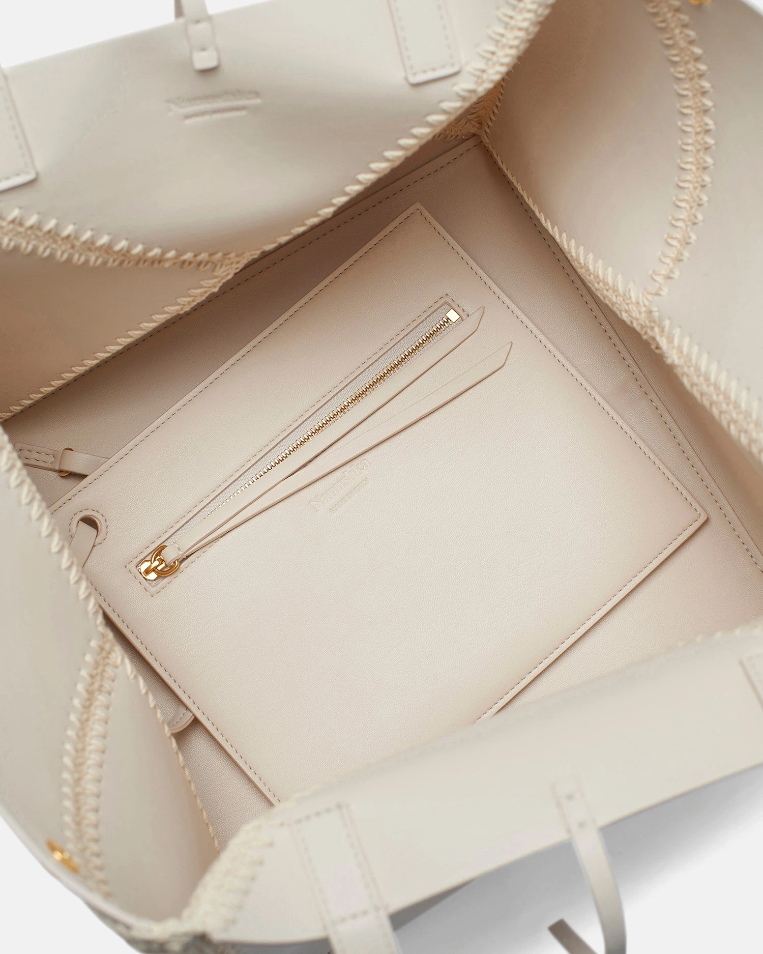 Nanushka The Origami Tote - Alt-Nappa Crochet Tote - Off White/Creme 5 Nanushka The Origami Tote - Alt-Nappa Crochet Tote - Off White/Creme - Image 3