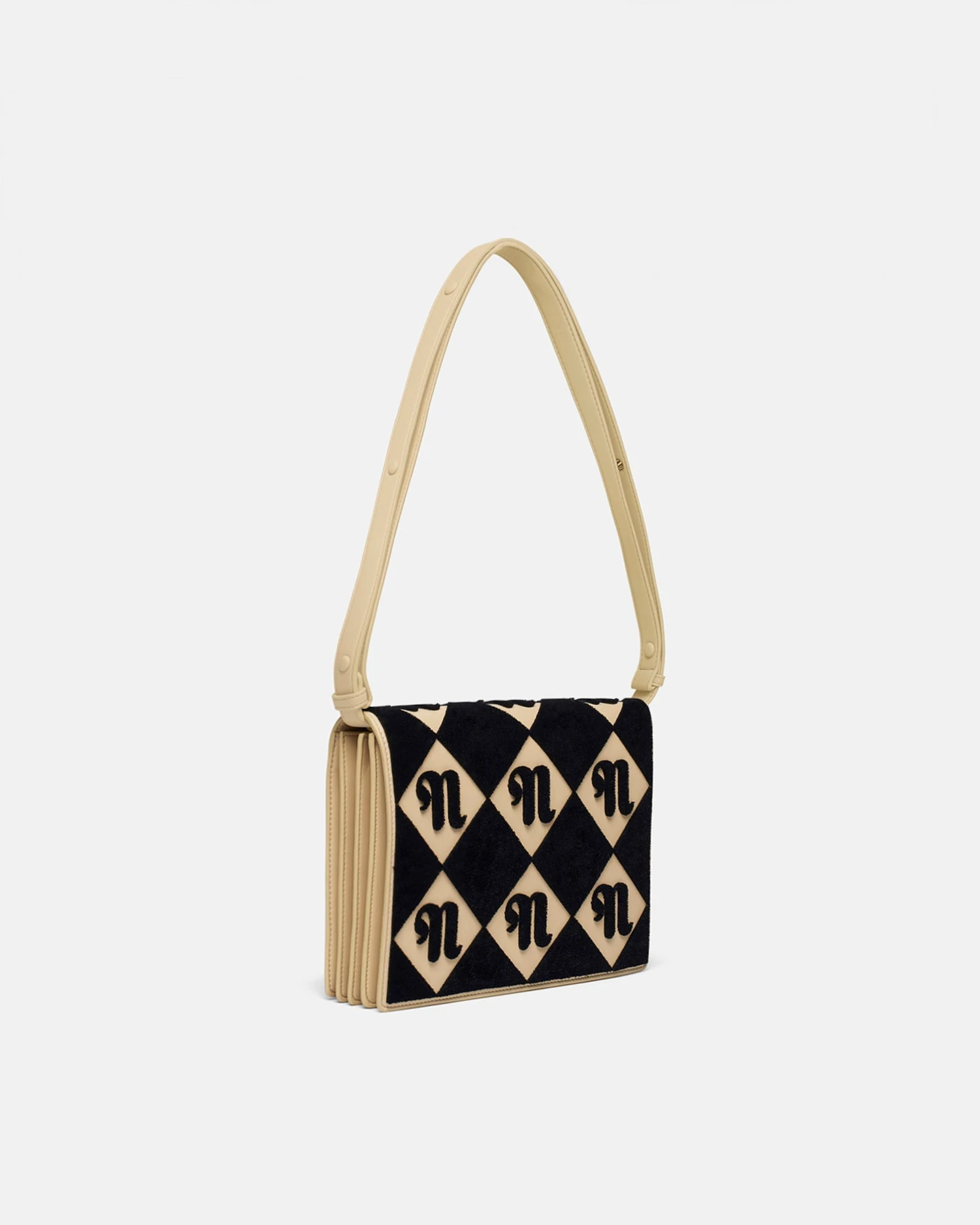 Nanushka The Concertina Large - Tufted Alt-Nappa Shoulder Bag - Diamond Check 4 Nanushka The Concertina Large - Tufted Alt-Nappa Shoulder Bag - Diamond Check - Image 2