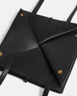 Nanushka The Origami Tote - Alt-Nappa Tote - Black -Nanushka Wear Shop THE ORIGAMI TOTE BLACK VEGAN NAPPA 05 d83004c5 6b3b 4e8b 8304 62023f583c5d