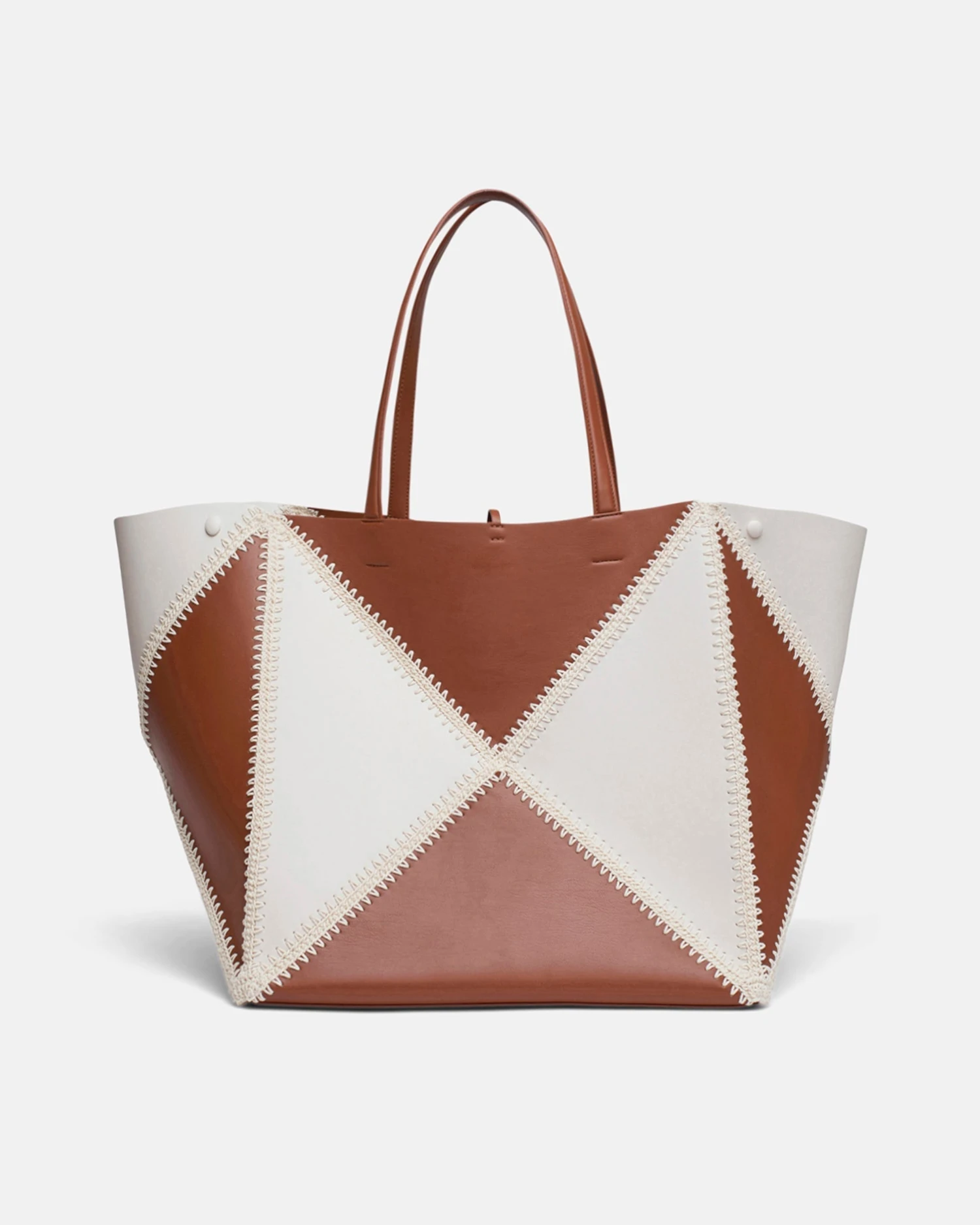 Nanushka The Origami Tote Large - Alt-Nappa Crochet Large Tote - Tan Leather 5 Nanushka The Origami Tote Large - Alt-Nappa Crochet Large Tote - Tan Leather - Image 3